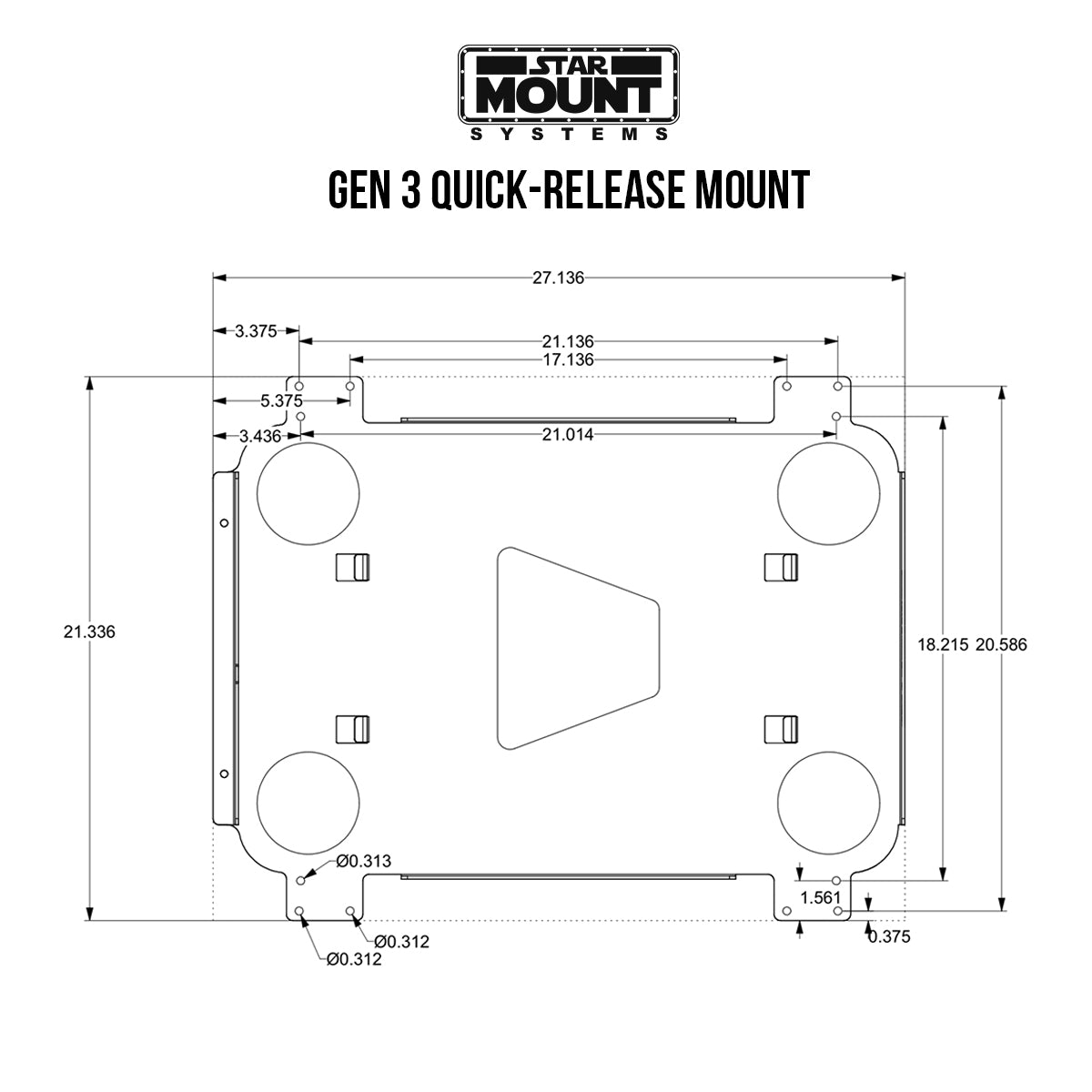 Star-Mount Voyager Mount for Gen 3 Starlink