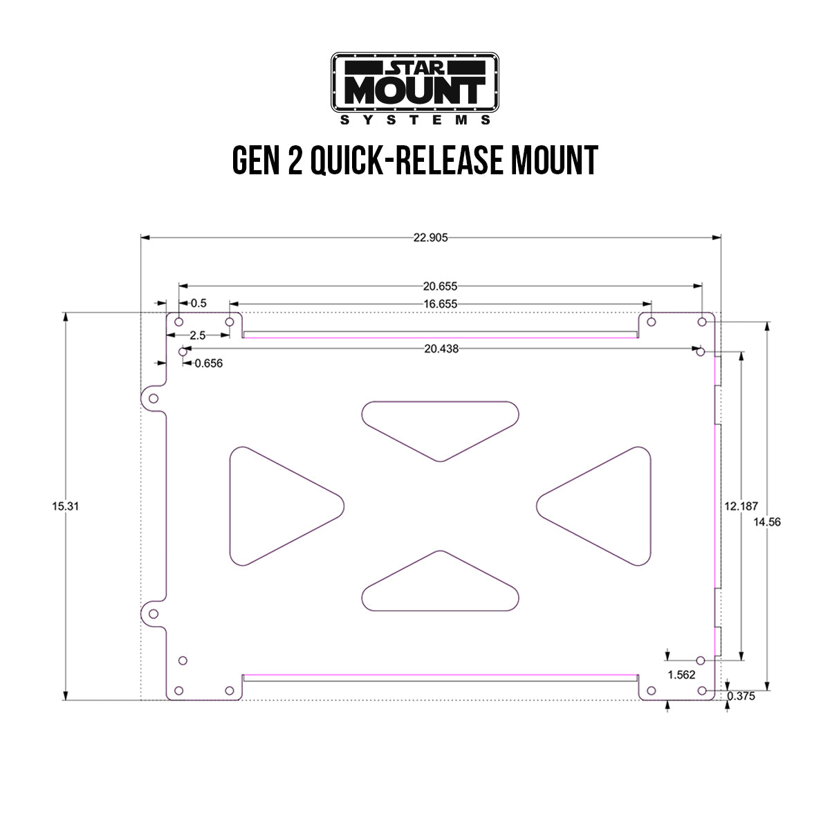 Quick Release Mount for Gen 2 Star-Mount