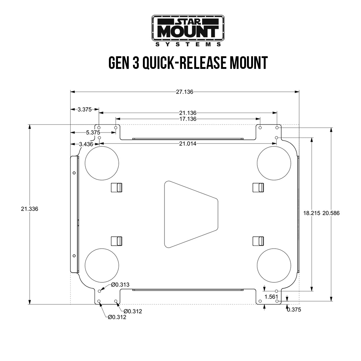 Star-Mount for Gen 3 Starlink